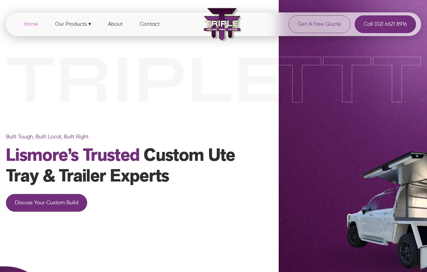 Triple TTT website homepage screenshot