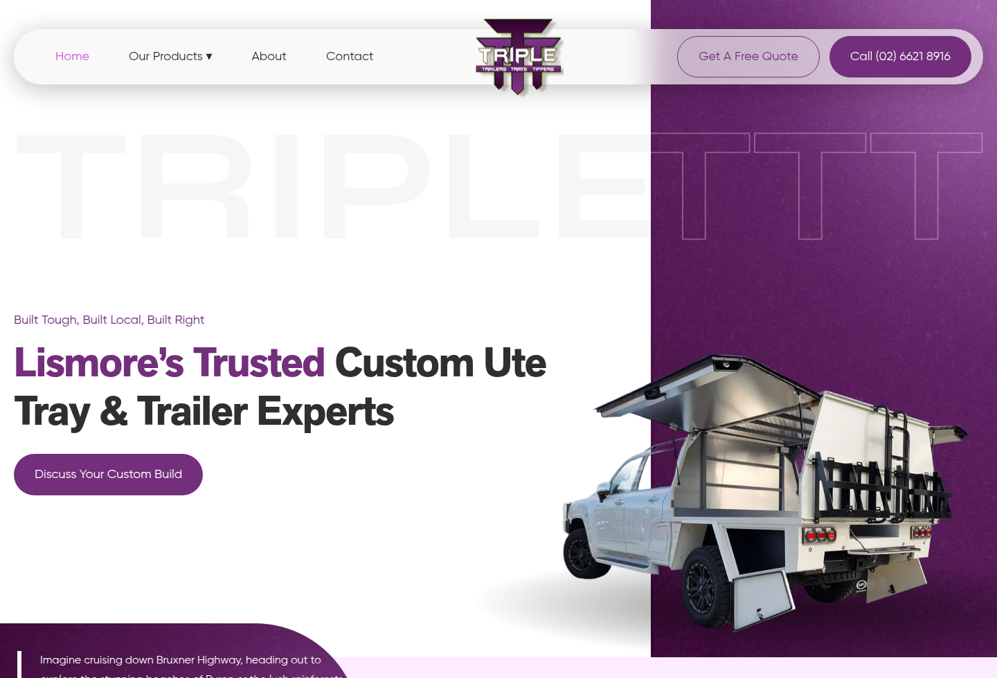 Triple TTT website homepage screenshot
